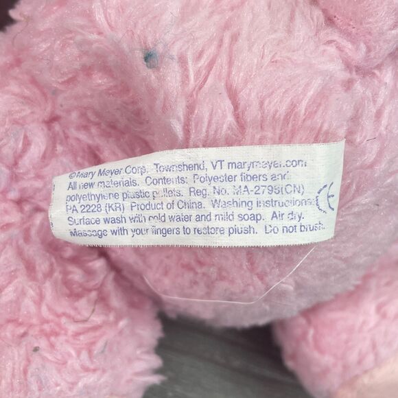 Mary Meyer Pink Pig Plush Floppy Stuffed Farm Animal Soft Shaggy Fluffy Fur - Picture 8 of 9